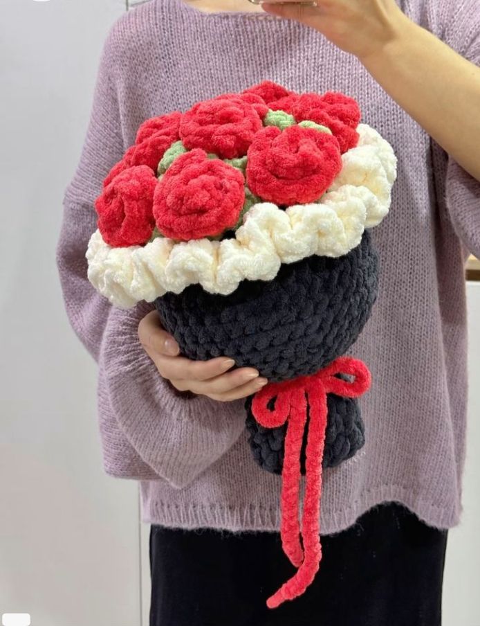 Chunky crochet bouquet