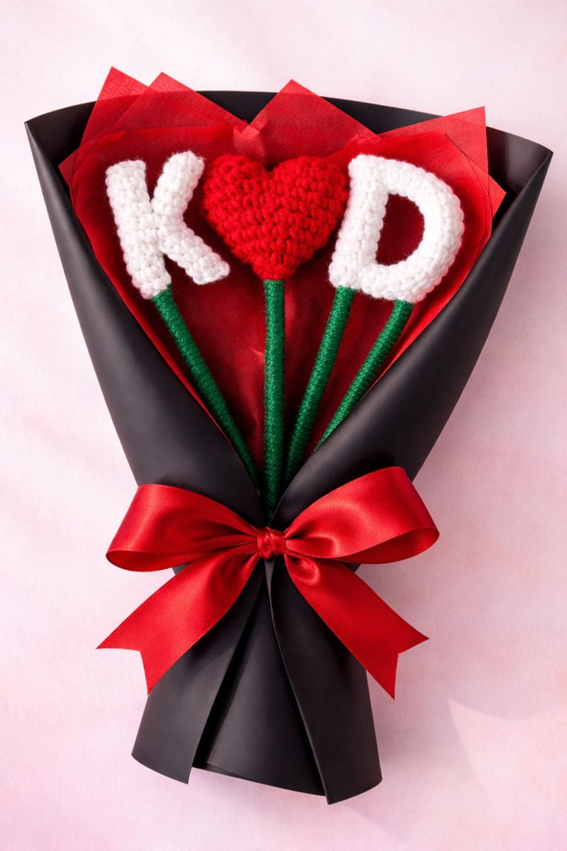 Your initials love bouquet + Personalized Note