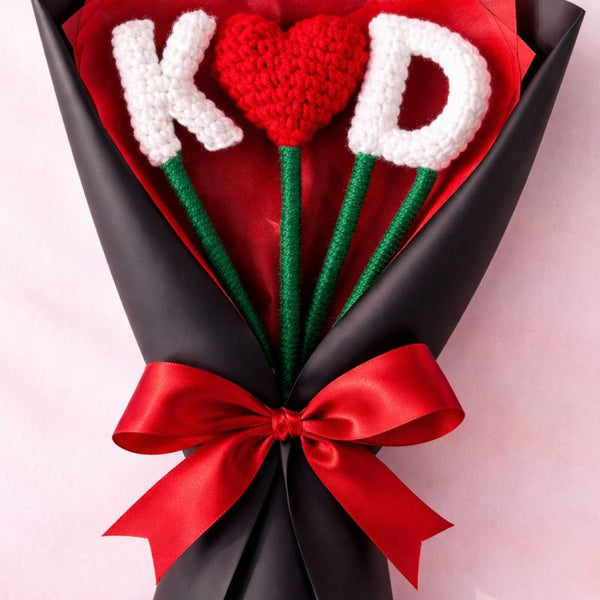Your initials love bouquet + Personalized Note