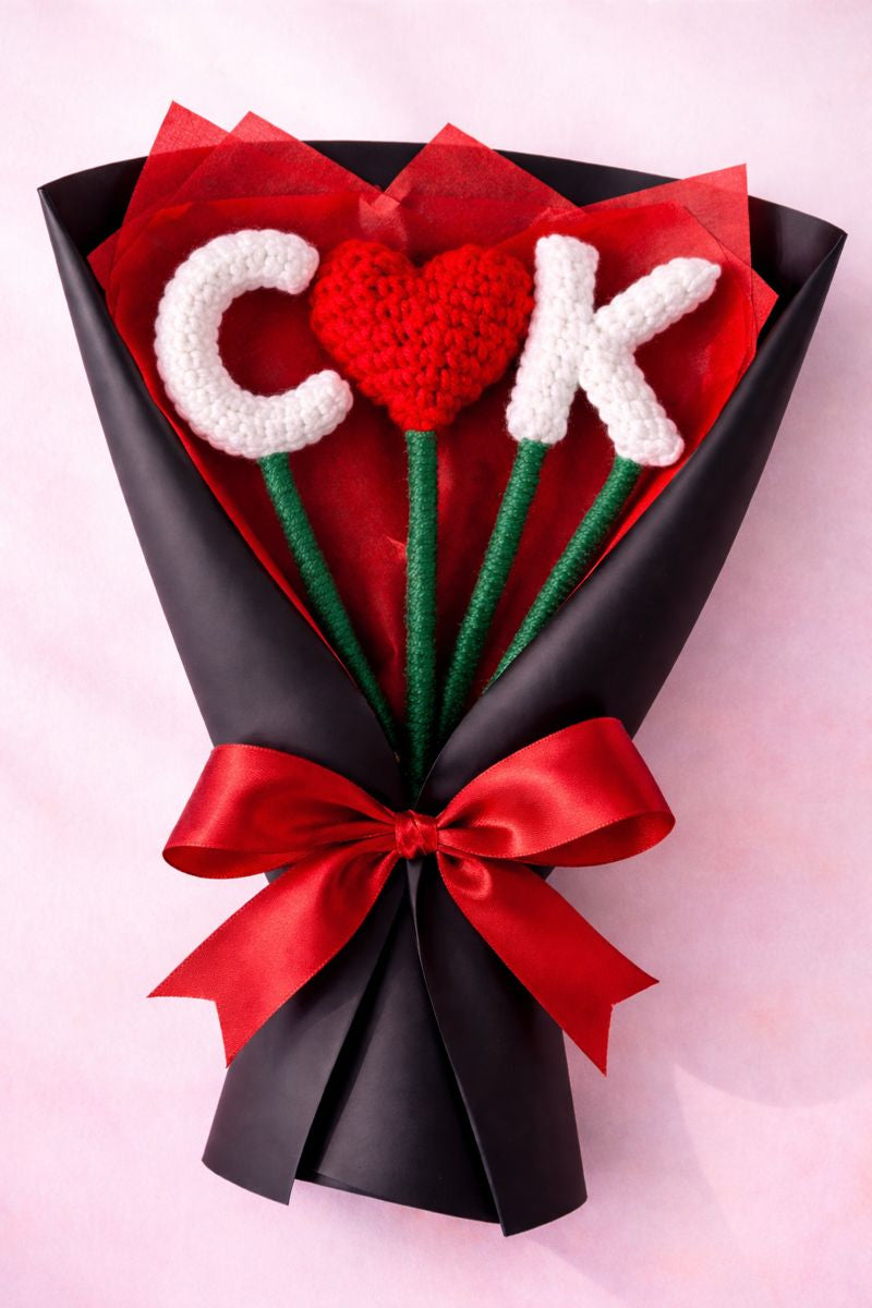 Your initials love bouquet + Personalized Note