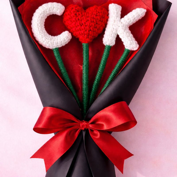 Your initials love bouquet + Personalized Note