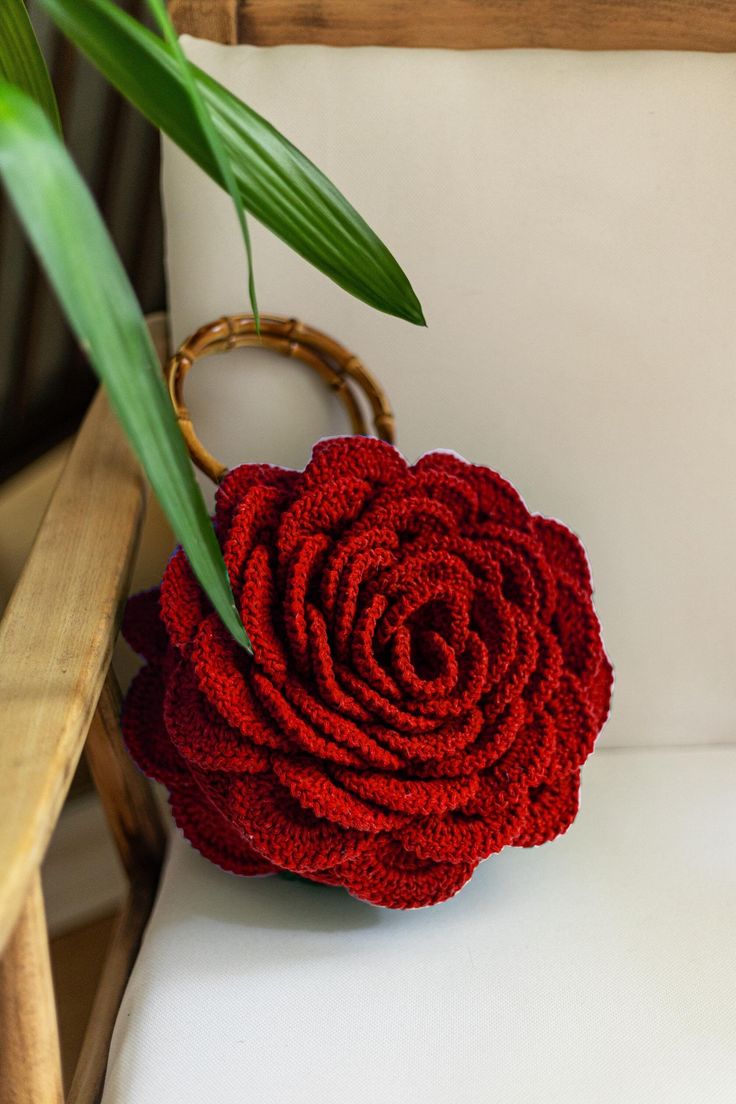 Crochet Rose Bag