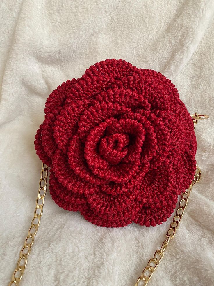Crochet Rose Bag