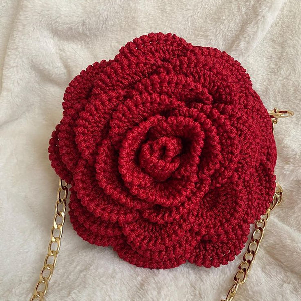 Crochet Rose Bag