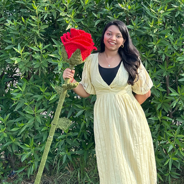 Giant Handmade Crochet Rose