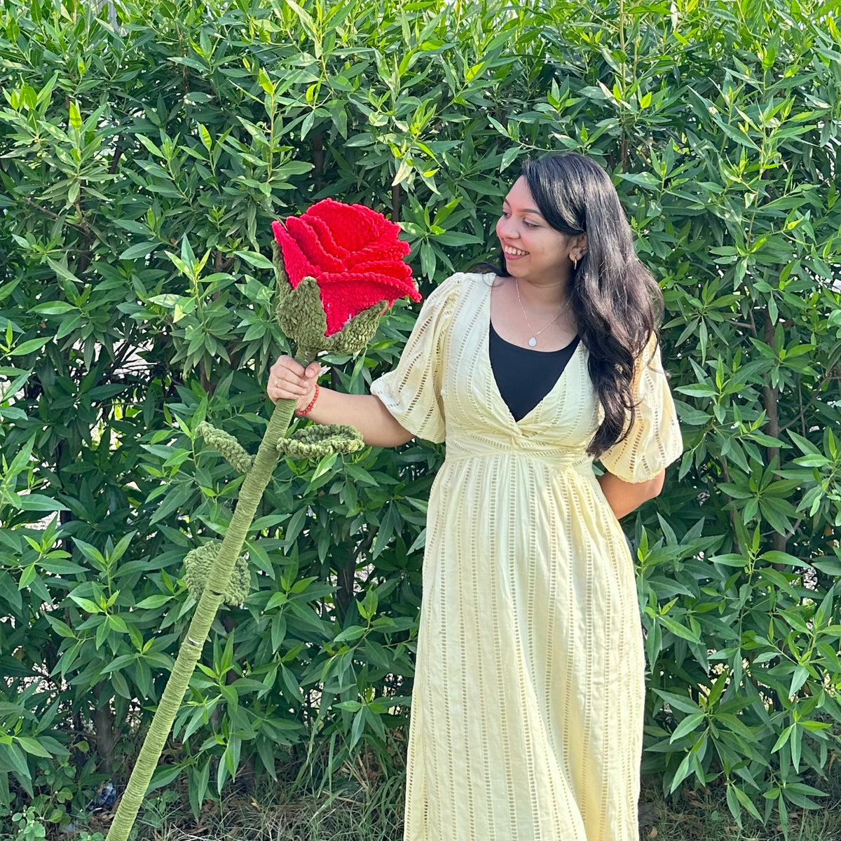 Giant Handmade Crochet Rose