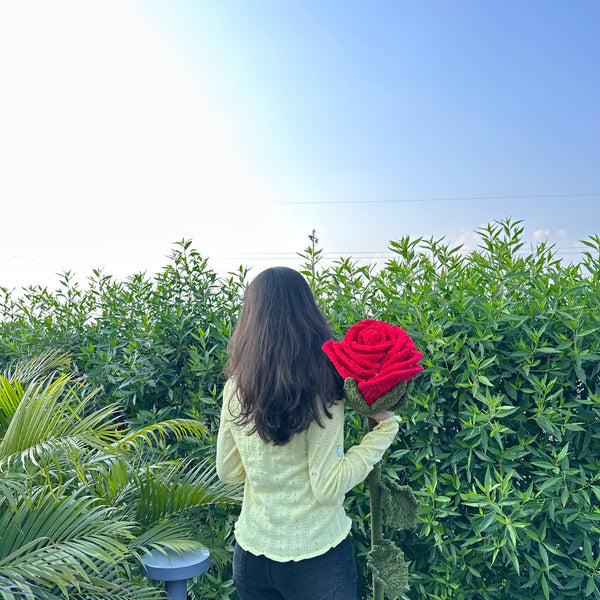 Giant Handmade Crochet Rose