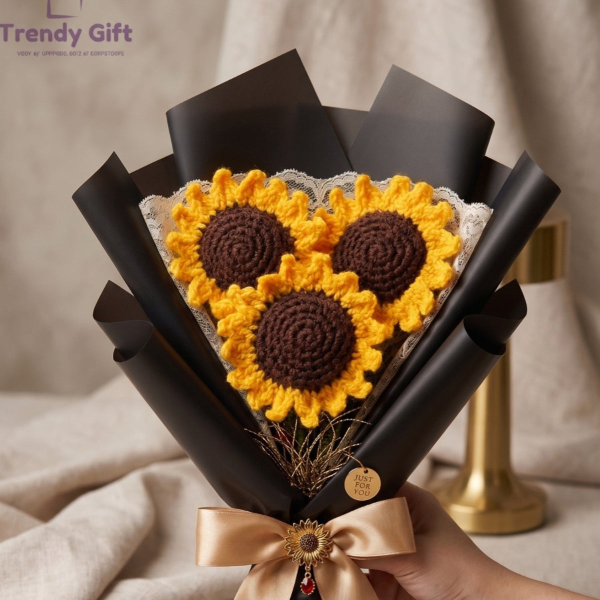 3 Sunflower Bouquet + personalized Note