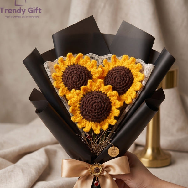 3 Sunflower Bouquet + personalized Note