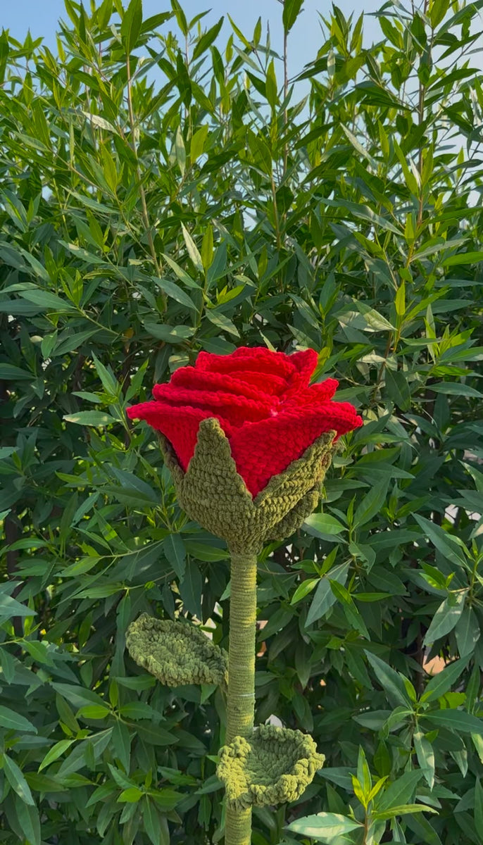 Giant Handmade Crochet Rose