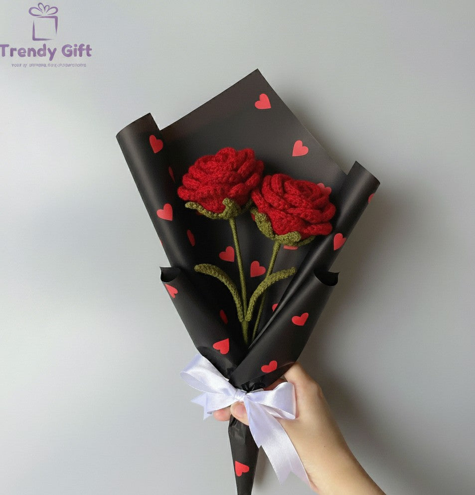 2 Rose Bouquet + Personalized Note – Trendy Gift