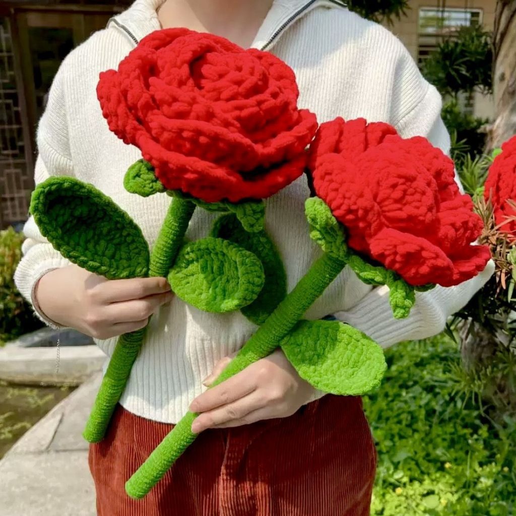 Giant Handmade Crochet Rose