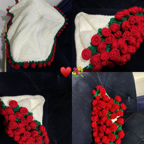 Premium Rose/Sunflower Bouquet Blanket