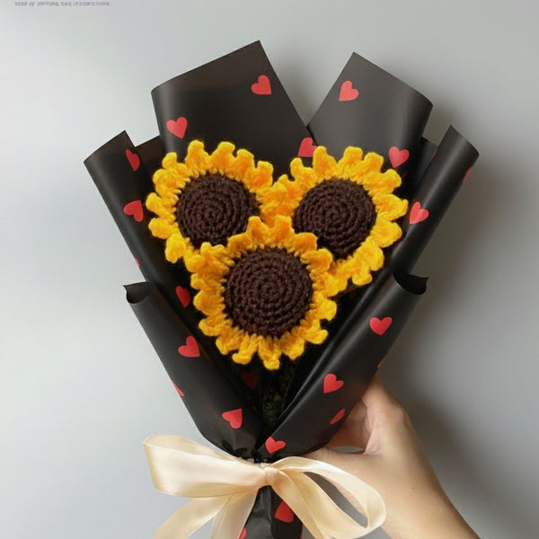 3 Sunflower Bouquet + personalized Note