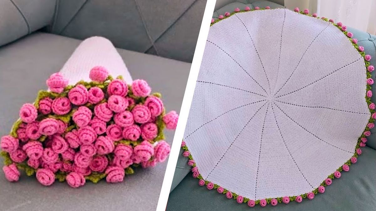 Premium Rose/Sunflower Bouquet Blanket