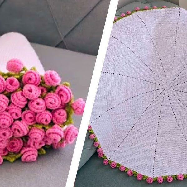 Premium Rose/Sunflower Bouquet Blanket