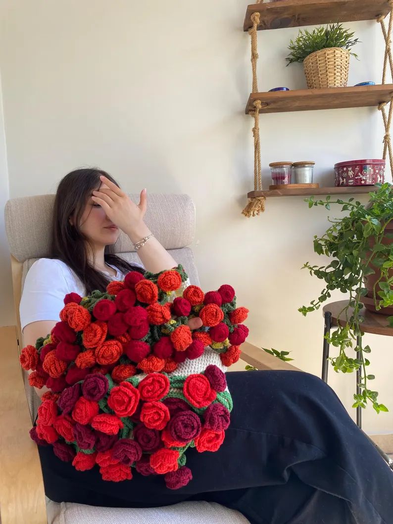 Premium Rose/Sunflower Bouquet Blanket